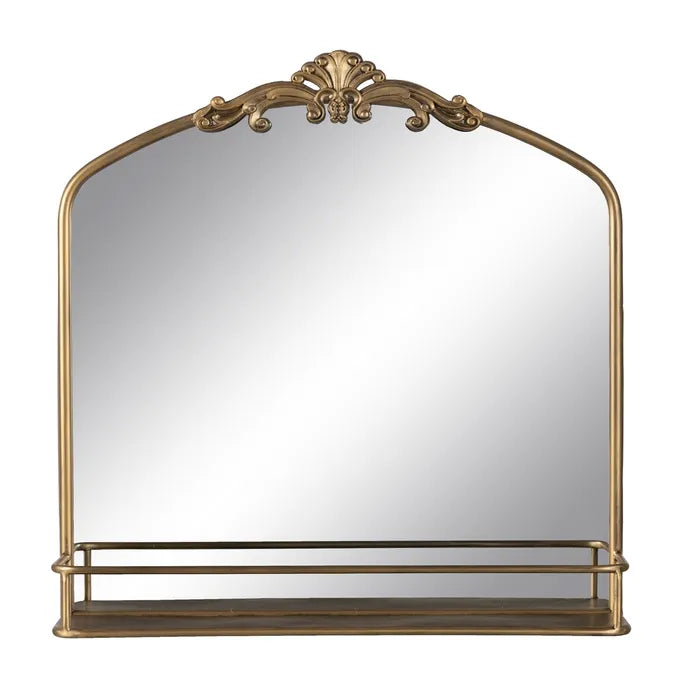 MIRROR AGED GOLD METAL-GLASS DECORATION 59 X 14,50 X 63 CM