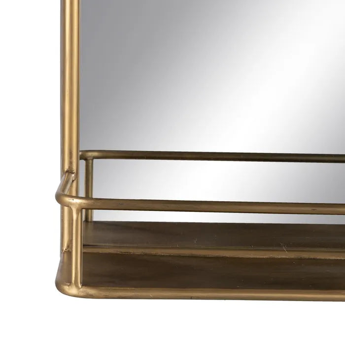 MIRROR AGED GOLD METAL-GLASS DECORATION 59 X 14,50 X 63 CM