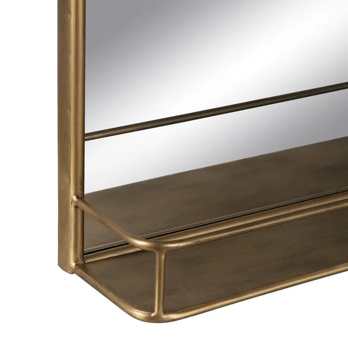 MIRROR AGED GOLD METAL-GLASS DECORATION 59 X 14,50 X 63 CM