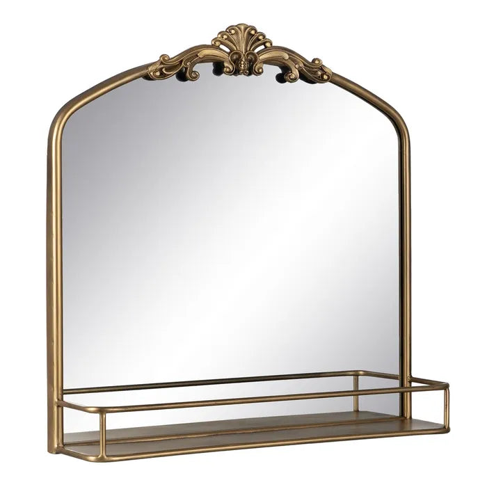 MIRROR AGED GOLD METAL-GLASS DECORATION 59 X 14,50 X 63 CM