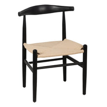 Cargar imagen en el visor de la galería, CHAIR BLACK WOOD / FIBRE 53,50 X 47 X 77 CM