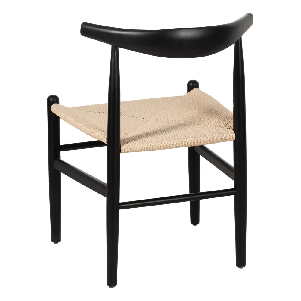 CHAIR BLACK WOOD / FIBRE 53,50 X 47 X 77 CM
