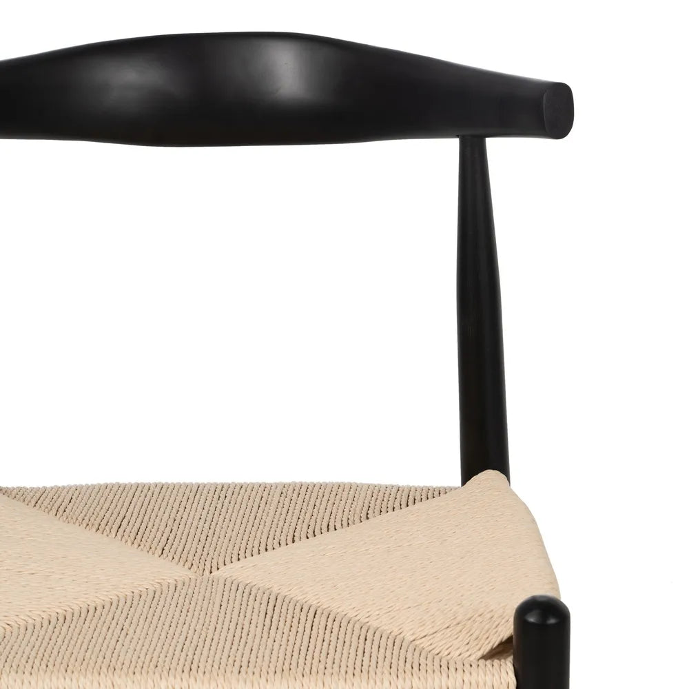 CHAIR BLACK WOOD / FIBRE 53,50 X 47 X 77 CM