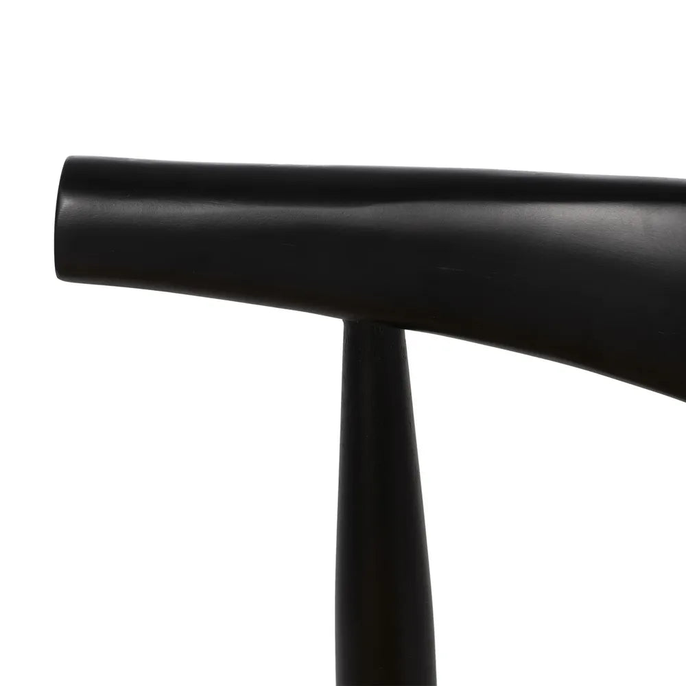 CHAIR BLACK WOOD / FIBRE 53,50 X 47 X 77 CM