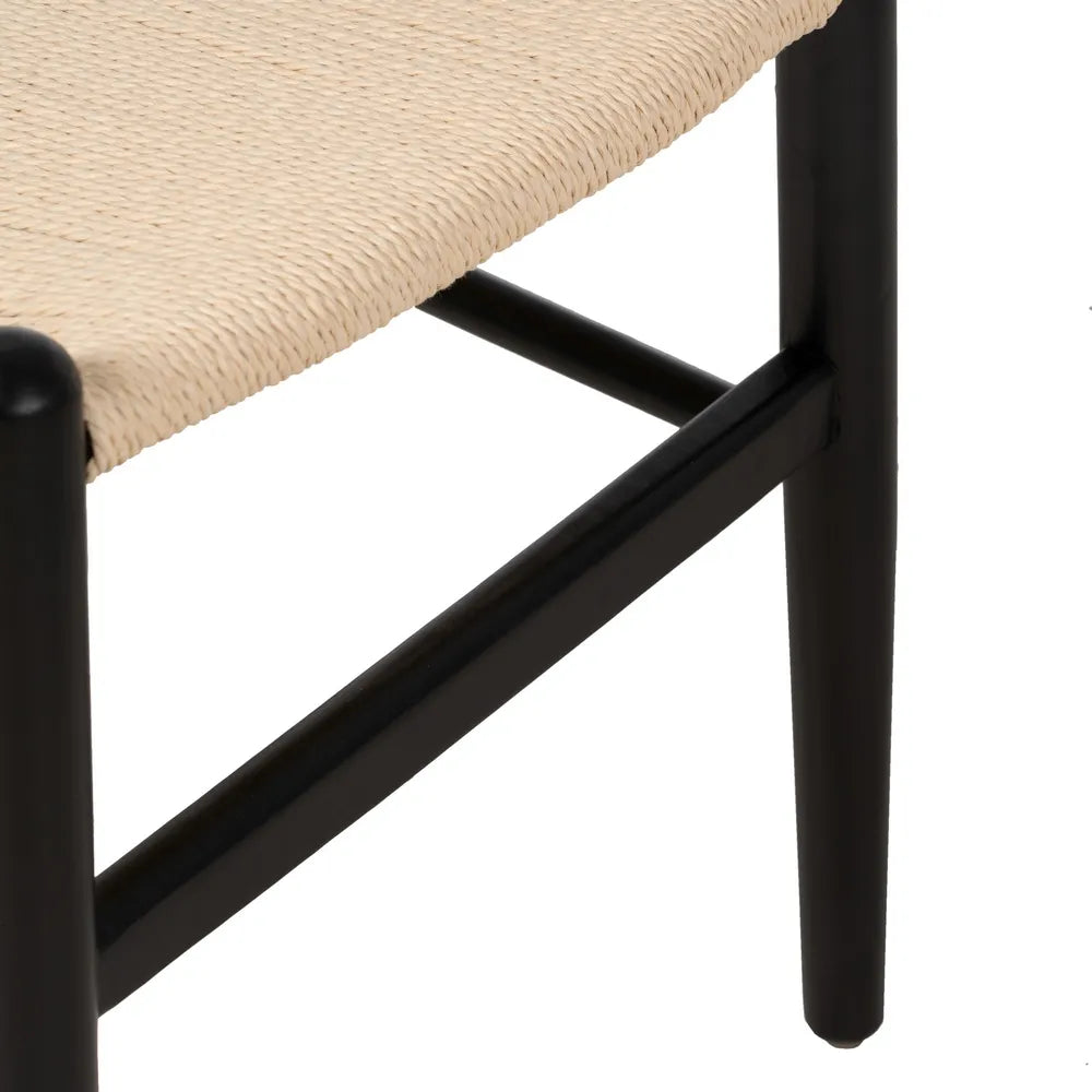 CHAIR BLACK WOOD / FIBRE 53,50 X 47 X 77 CM