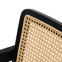 Cargar imagen en el visor de la galería, BLACK WOOD / FIBER LIVING ARM CHAIR 56 X 55 X 80 CM