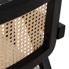 Carica l&#39;immagine nel visualizzatore di Gallery, BLACK WOOD / FIBER LIVING ARM CHAIR 56 X 55 X 80 CM