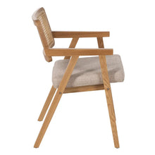 Load image into Gallery viewer, NATURAL WOOD / FIBER ARM CHAIR 56 X 55 X 81 CM