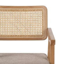 Laden Sie das Bild in den Galerie-Viewer, NATURAL WOOD / FIBER ARM CHAIR 56 X 55 X 81 CM
