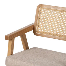 Load image into Gallery viewer, NATURAL WOOD / FIBER ARM CHAIR 56 X 55 X 81 CM