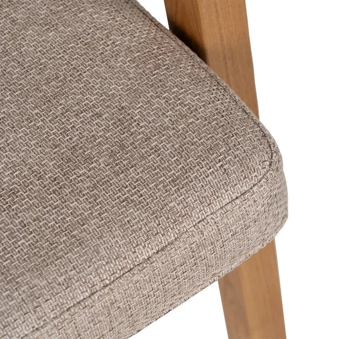 NATURAL WOOD / FIBER ARM CHAIR 56 X 55 X 81 CM