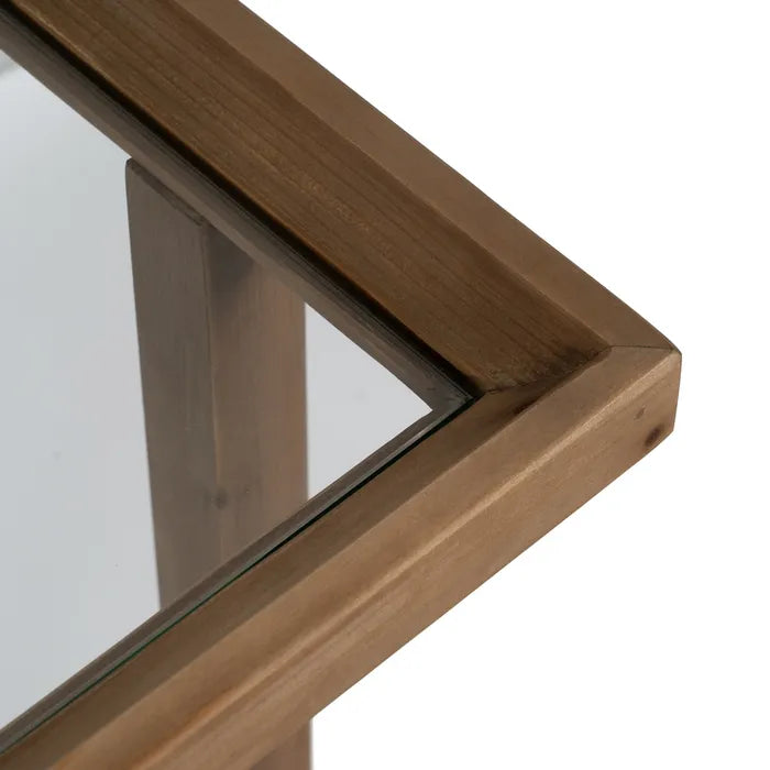 NATURAL WOODEN CONSOLE 120 X 33 X 75 CM