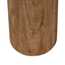 Cargar imagen en el visor de la galería, AUXILIARY TABLE NATURAL-BLACK PINE WOOD 60 X 60 X 45 CM