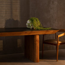 Charger l'image dans la galerie, DINING TABLE NATURAL-BLACK PINE WOOD 240 X 100 X 76 CM