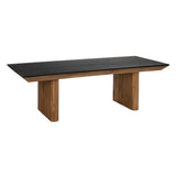 DINING TABLE NATURAL-BLACK PINE WOOD 240 X 100 X 76 CM