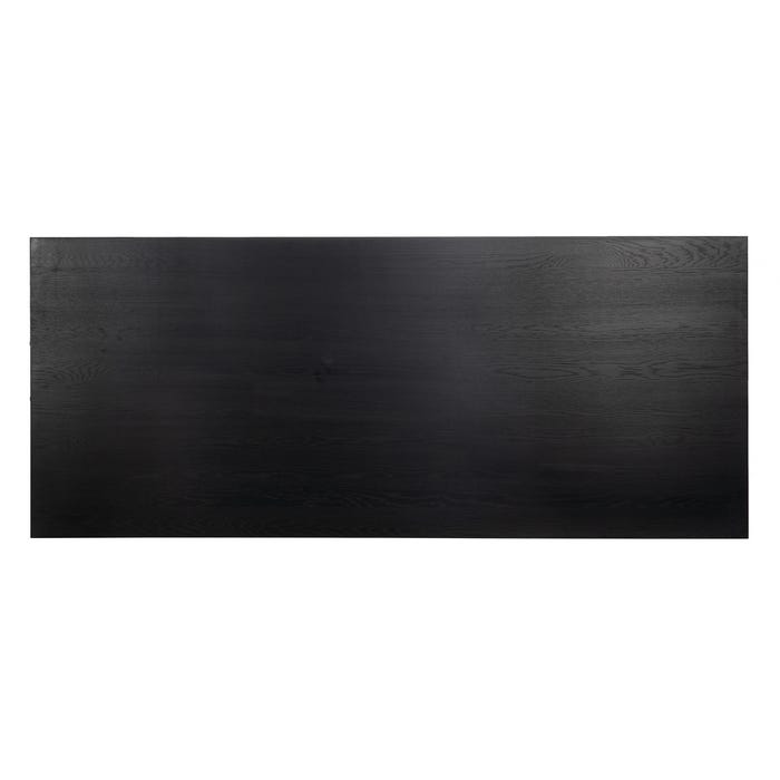 DINING TABLE NATURAL-BLACK PINE WOOD 240 X 100 X 76 CM