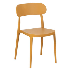 MUSTARD POLYPROPYLENE LIVING ROOM CHAIR 48.50 X 50 X 80 CM