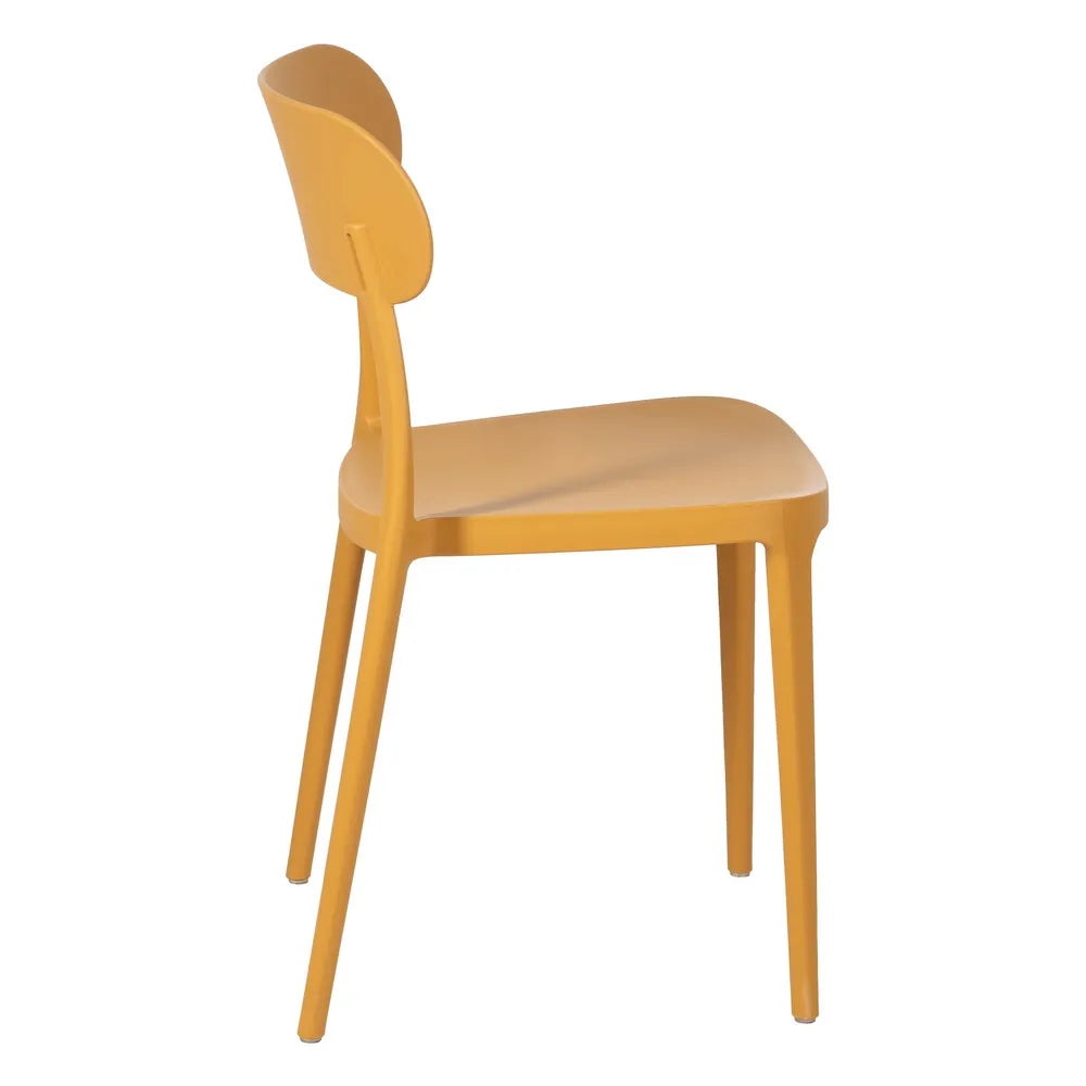 MUSTARD POLYPROPYLENE LIVING ROOM CHAIR 48.50 X 50 X 80 CM