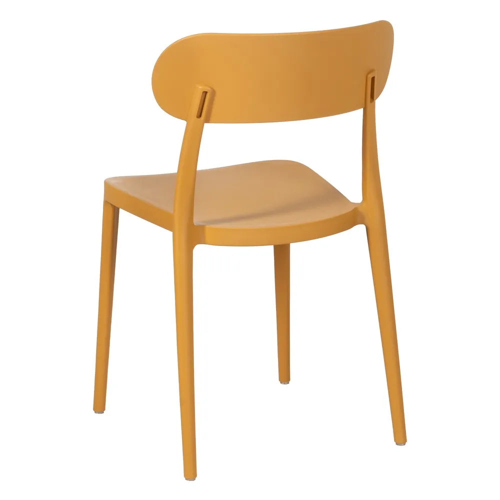 MUSTARD POLYPROPYLENE LIVING ROOM CHAIR 48.50 X 50 X 80 CM