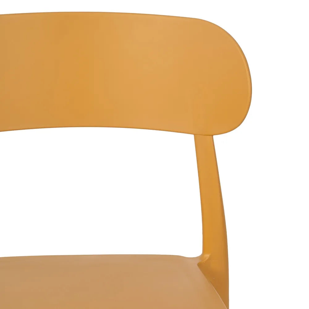 MUSTARD POLYPROPYLENE LIVING ROOM CHAIR 48.50 X 50 X 80 CM