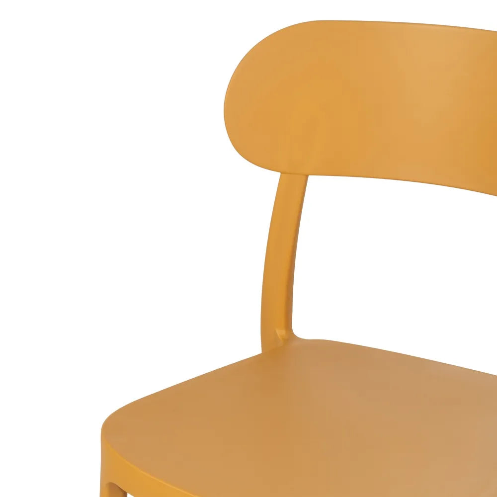 MUSTARD POLYPROPYLENE LIVING ROOM CHAIR 48.50 X 50 X 80 CM