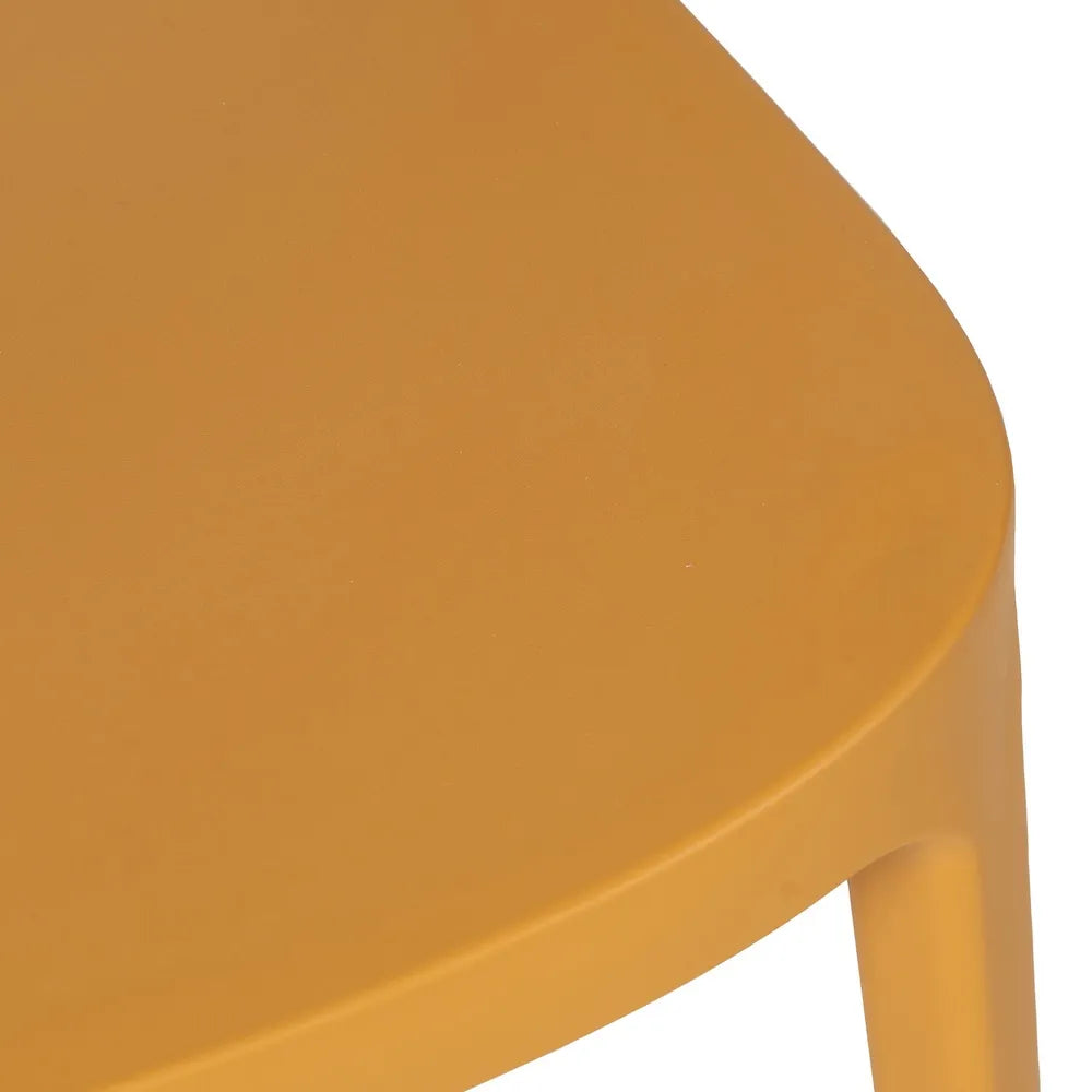 MUSTARD POLYPROPYLENE LIVING ROOM CHAIR 48.50 X 50 X 80 CM