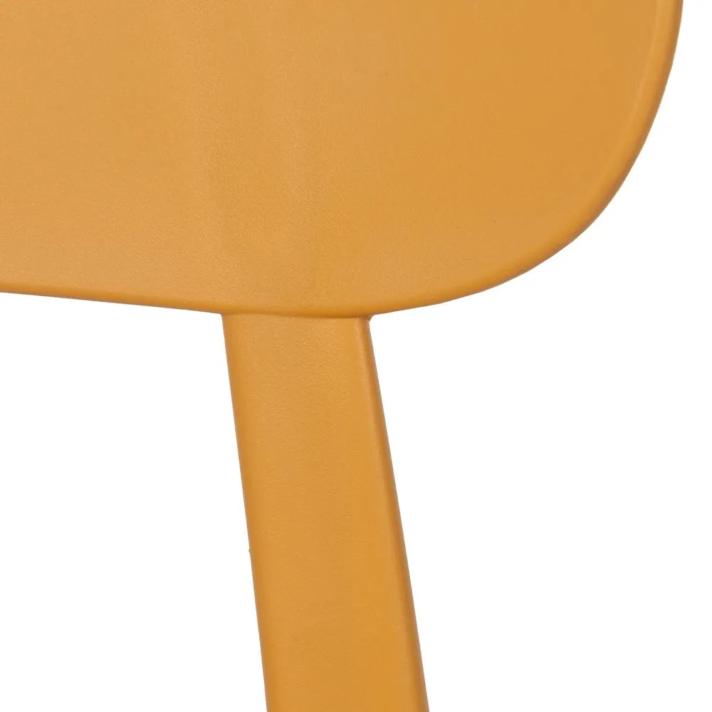 MUSTARD POLYPROPYLENE LIVING ROOM CHAIR 48.50 X 50 X 80 CM