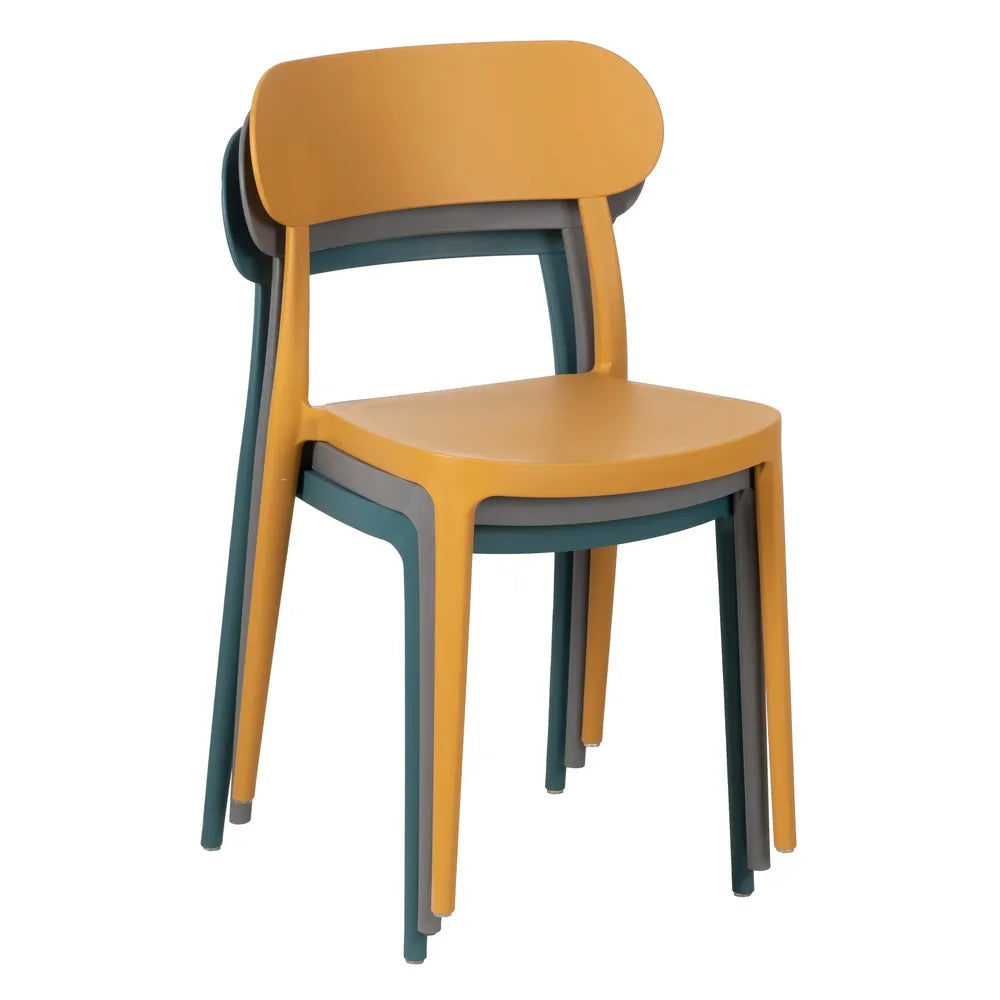 MUSTARD POLYPROPYLENE LIVING ROOM CHAIR 48.50 X 50 X 80 CM