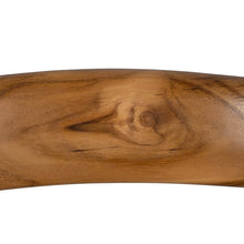 Load image into Gallery viewer, NATURAL-BEIGE TEAK WOOD-LEATHER CHAIR 54 X 51 X 70 CM