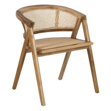 Carica l&#39;immagine nel visualizzatore di Gallery, NATURAL TEAK WOOD-NATURAL FIBER CHAIR 60 X 56 X 76 CM