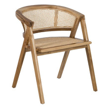 Load image into Gallery viewer, NATURAL TEAK WOOD-NATURAL FIBER CHAIR 60 X 56 X 76 CM