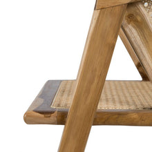 Load image into Gallery viewer, NATURAL TEAK WOOD-NATURAL FIBER CHAIR 60 X 56 X 76 CM