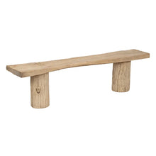 Charger l&#39;image dans la galerie, NATURAL ELM WOOD BENCH LIVING ROOM 180 X 38 X 50 CM