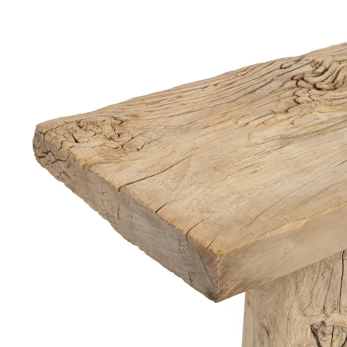NATURAL ELM WOOD BENCH LIVING ROOM 180 X 38 X 50 CM