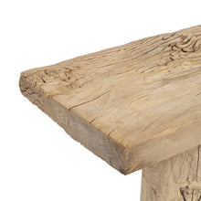 Charger l&#39;image dans la galerie, NATURAL ELM WOOD BENCH LIVING ROOM 180 X 38 X 50 CM