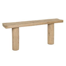 Charger l&#39;image dans la galerie, NATURAL ELM WOOD ENTRANCE CONSOLE 180 X 38 X 76 CM