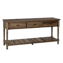 Charger l'image dans la galerie, BROWN WOODEN CONSOLE 184.50 X 50 X 86.80 CM
