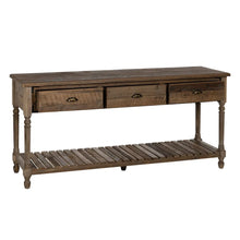 Charger l'image dans la galerie, BROWN WOODEN CONSOLE 184.50 X 50 X 86.80 CM