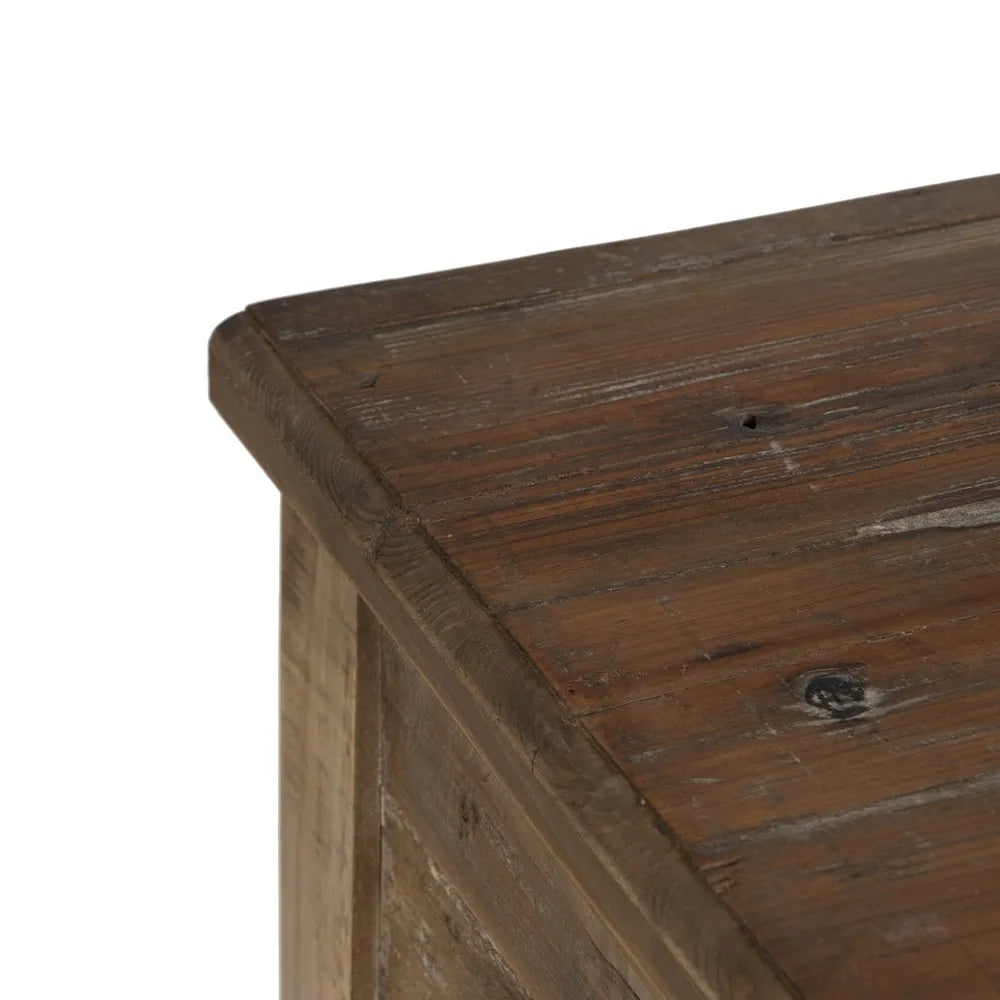 BROWN WOODEN CONSOLE 184.50 X 50 X 86.80 CM