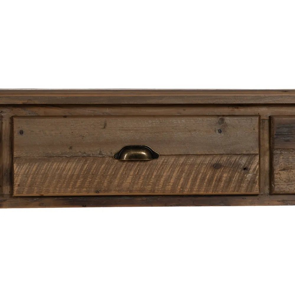 BROWN WOODEN CONSOLE 184.50 X 50 X 86.80 CM