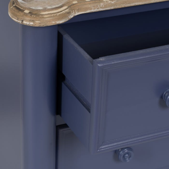 COUNTRY BLUE BED SIDE TABLE 80 X 45 X 60 CM