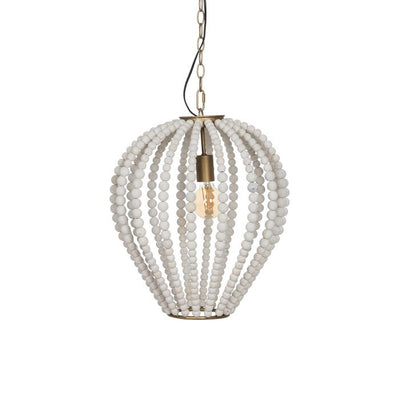 CEILING LAMP BEADING WORN WHITE 43 X 43 X 48 CM