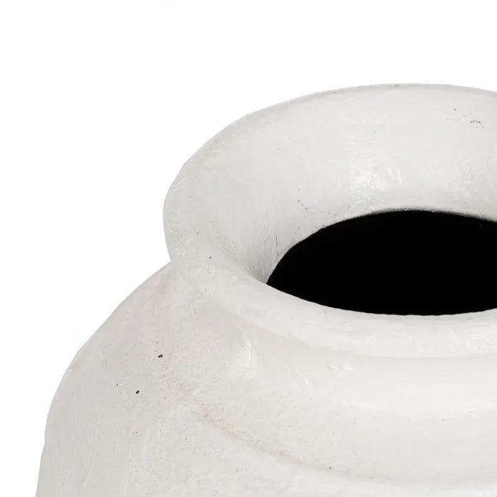 VASE WHITE FIBER CEMENT DECORATION 45 X 45 X 51 CM