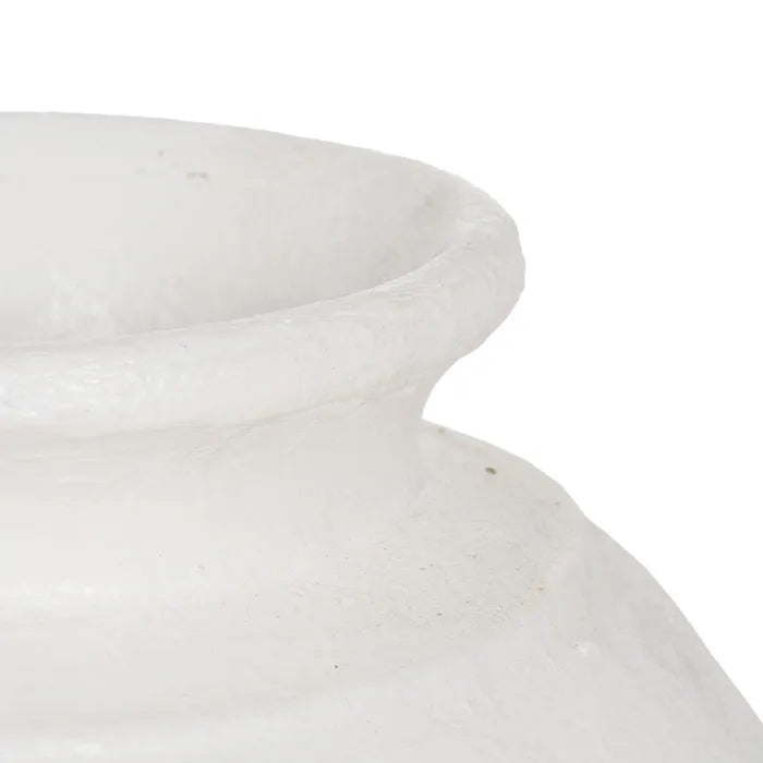VASE WHITE FIBER CEMENT DECORATION 45 X 45 X 51 CM