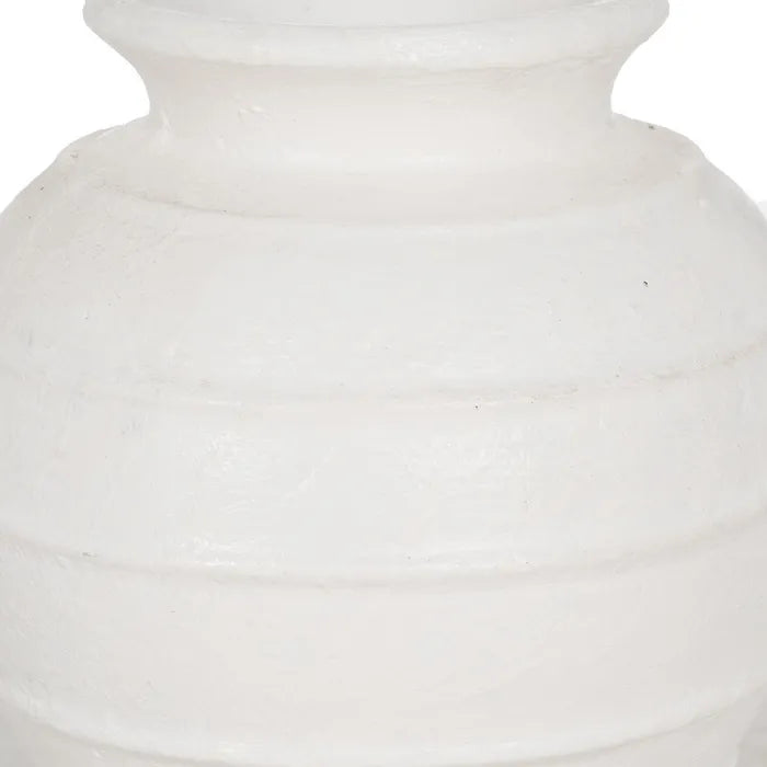 VASE WHITE FIBER CEMENT DECORATION 45 X 45 X 51 CM