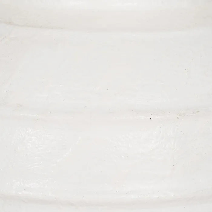 VASE WHITE FIBER CEMENT DECORATION 45 X 45 X 51 CM