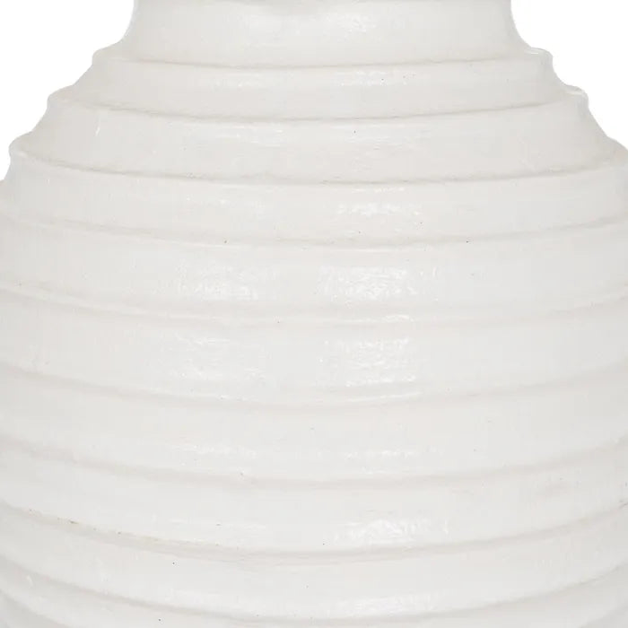VASE WHITE FIBER CEMENT DECORATION 58 X 58 X 80 CM