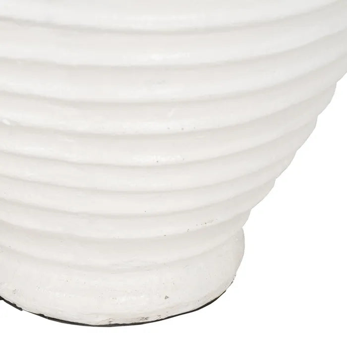 VASE WHITE FIBER CEMENT DECORATION 58 X 58 X 80 CM