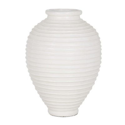 VASE WHITE FIBER CEMENT DECORATION 72 X 72 X 100 CM