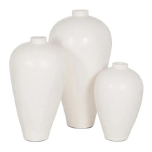 Load image into Gallery viewer, VASE WHITE TERRACOTTA DECORATION 38 X 38 X 60 CM